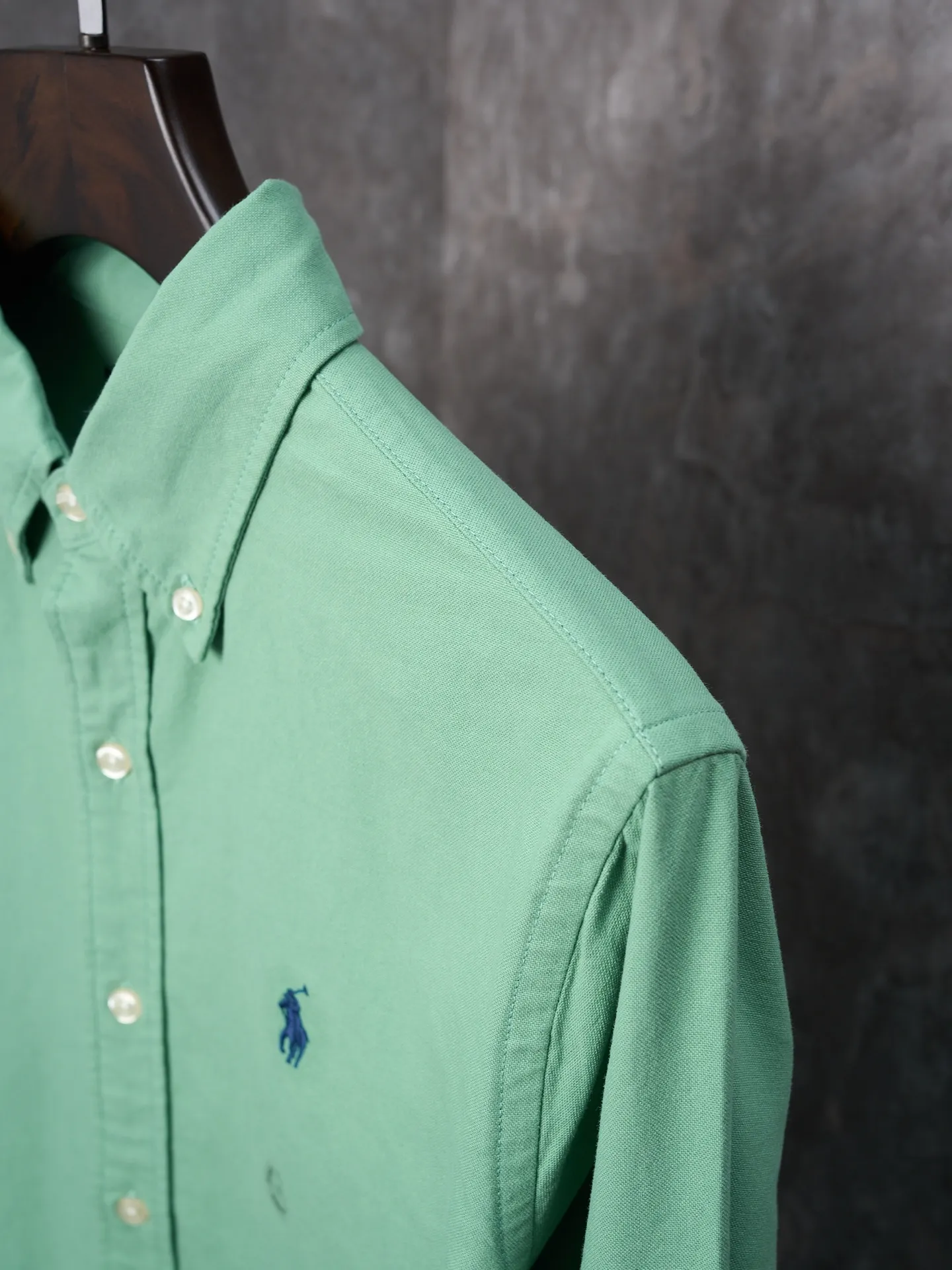 P340 Actual hanging auction】Ralph Lauren/Ralph Lauren couples must-have solid color pony embroidered cotton long-sleeved shirt [Ready stock] XS S M L XL